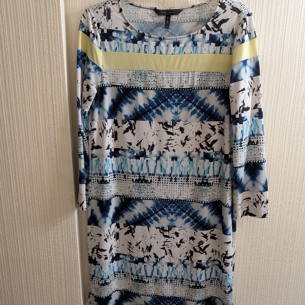 BCBGMAXAZRIA Multi Color Poly Dress Size M